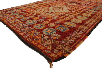 6 x 10 Vintage Red Boujad Moroccan Rug 21489