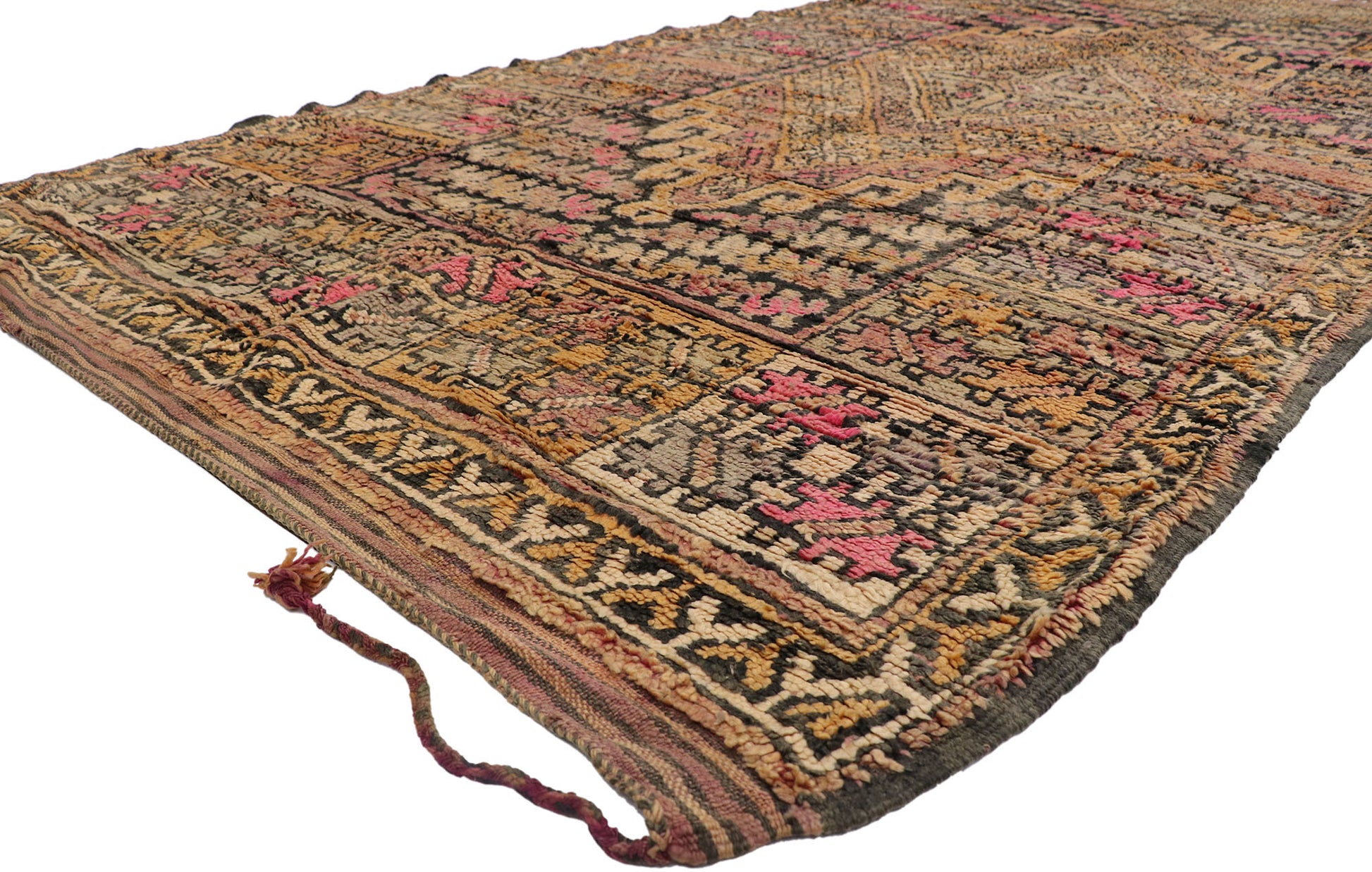 7 x 13 Vintage Boujad Moroccan Rug 21490