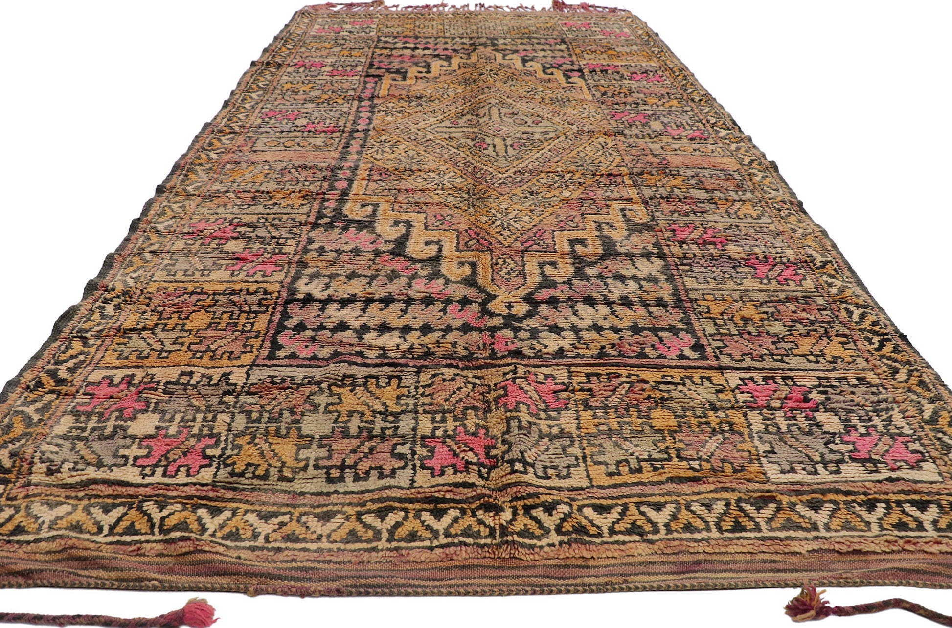 7 x 13 Vintage Boujad Moroccan Rug 21490