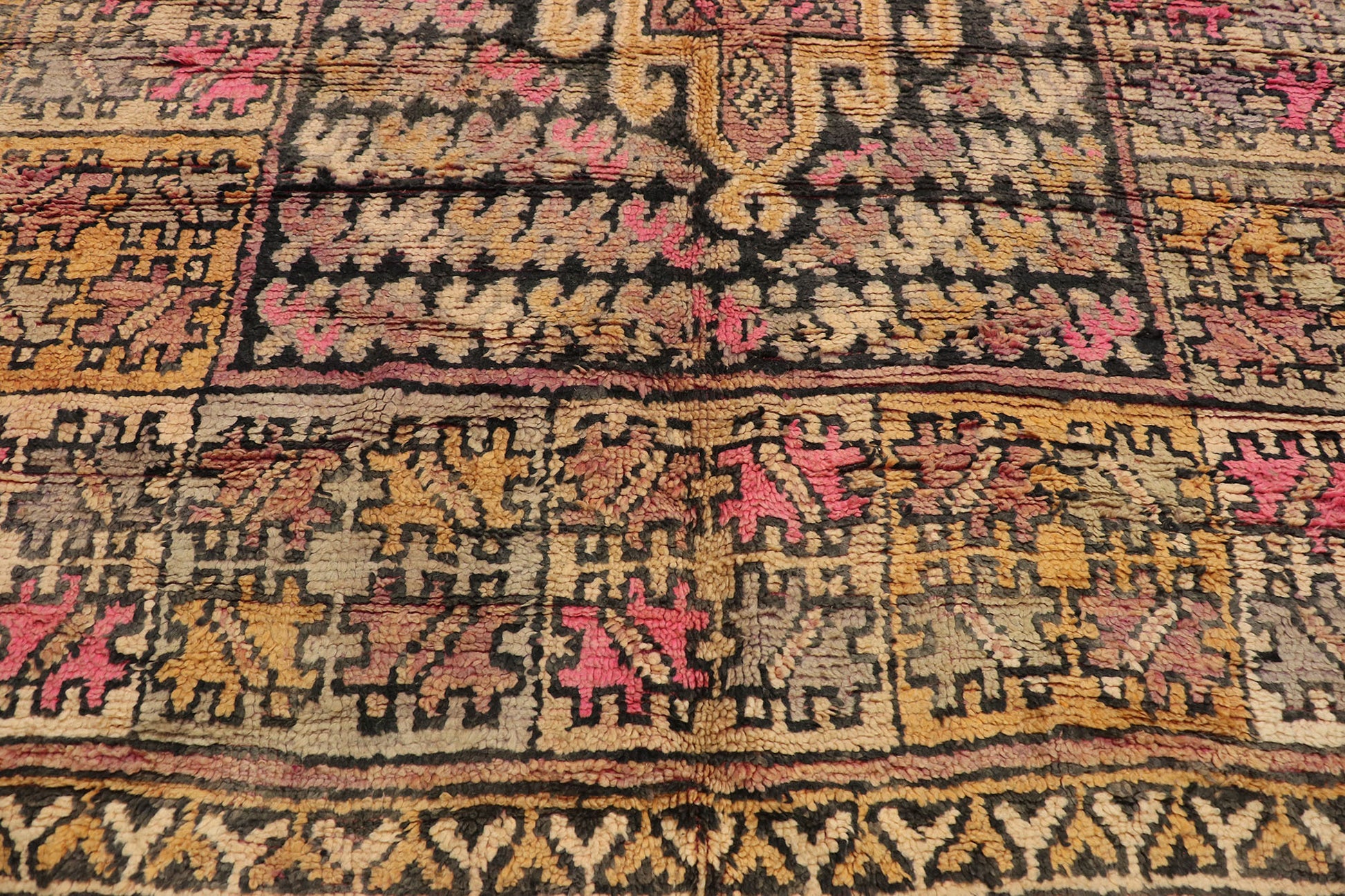 7 x 13 Vintage Boujad Moroccan Rug 21490