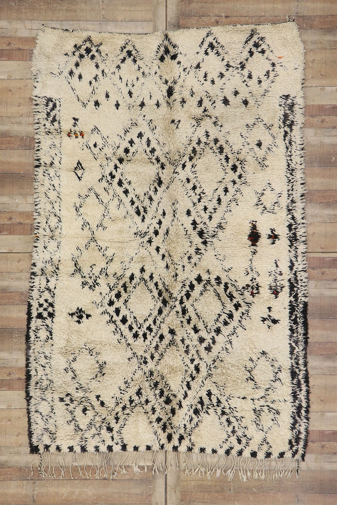 6 x 10 Vintage Beni Ourain Moroccan Rug 21493