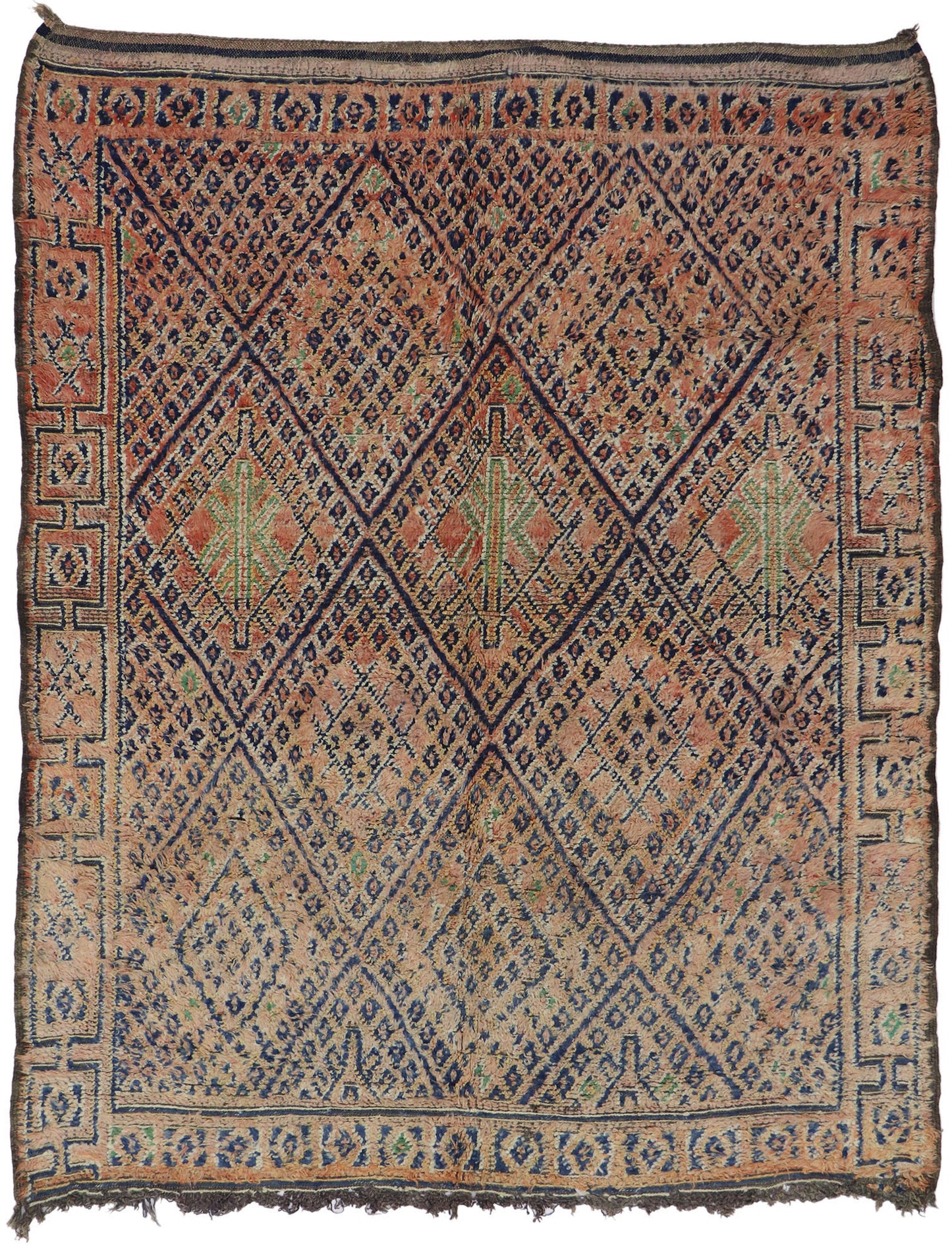 7 x 8 Vintage Beni MGuild Moroccan Rug 21499