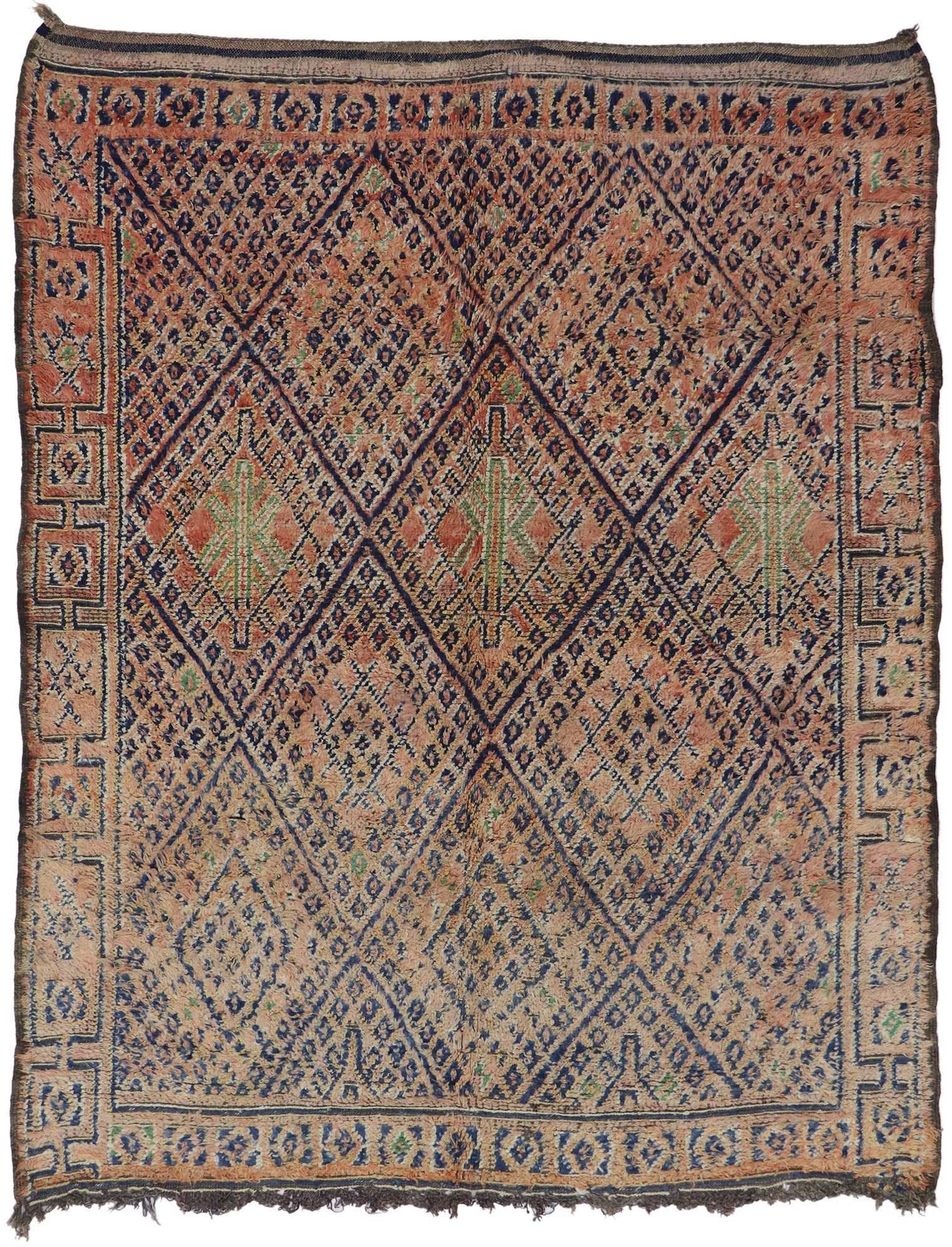 7 x 8 Vintage Beni MGuild Moroccan Rug 21499
