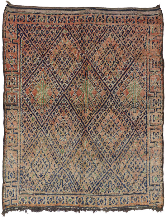 7 x 8 Vintage Beni MGuild Moroccan Rug 21499
