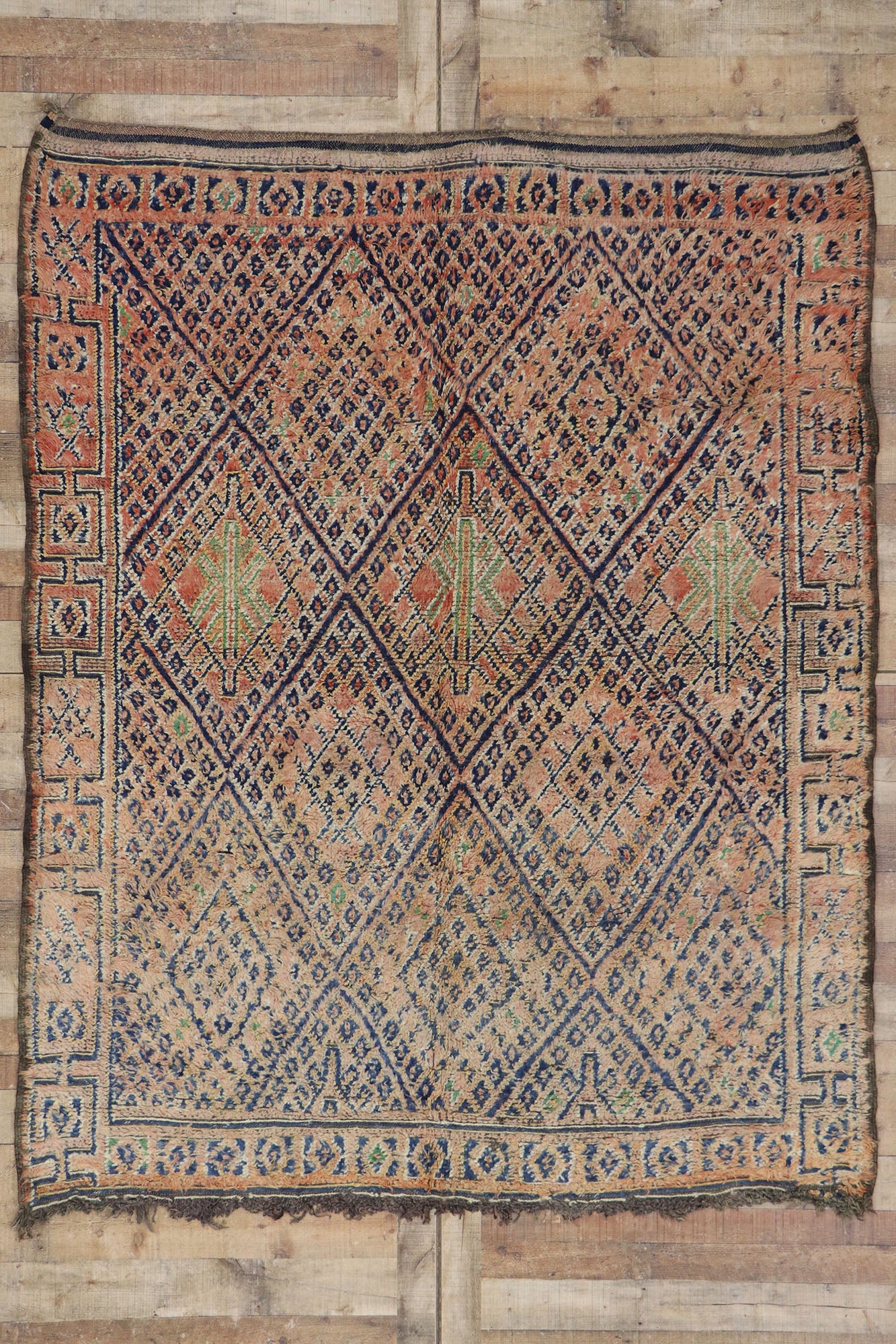 7 x 8 Vintage Beni MGuild Moroccan Rug 21499