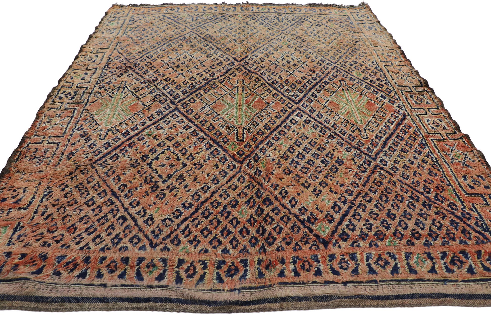 7 x 8 Vintage Beni MGuild Moroccan Rug 21499