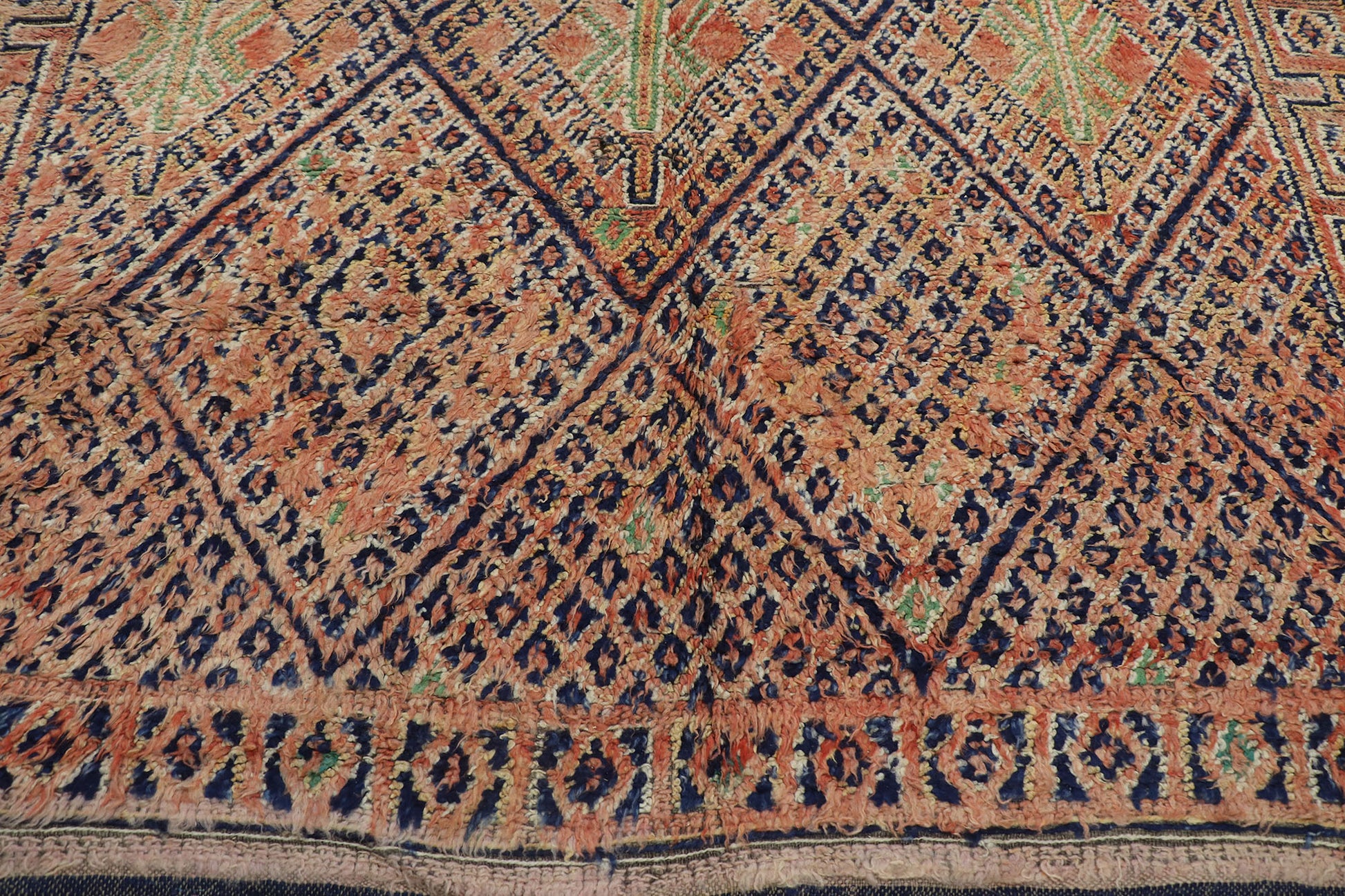 7 x 8 Vintage Beni MGuild Moroccan Rug 21499