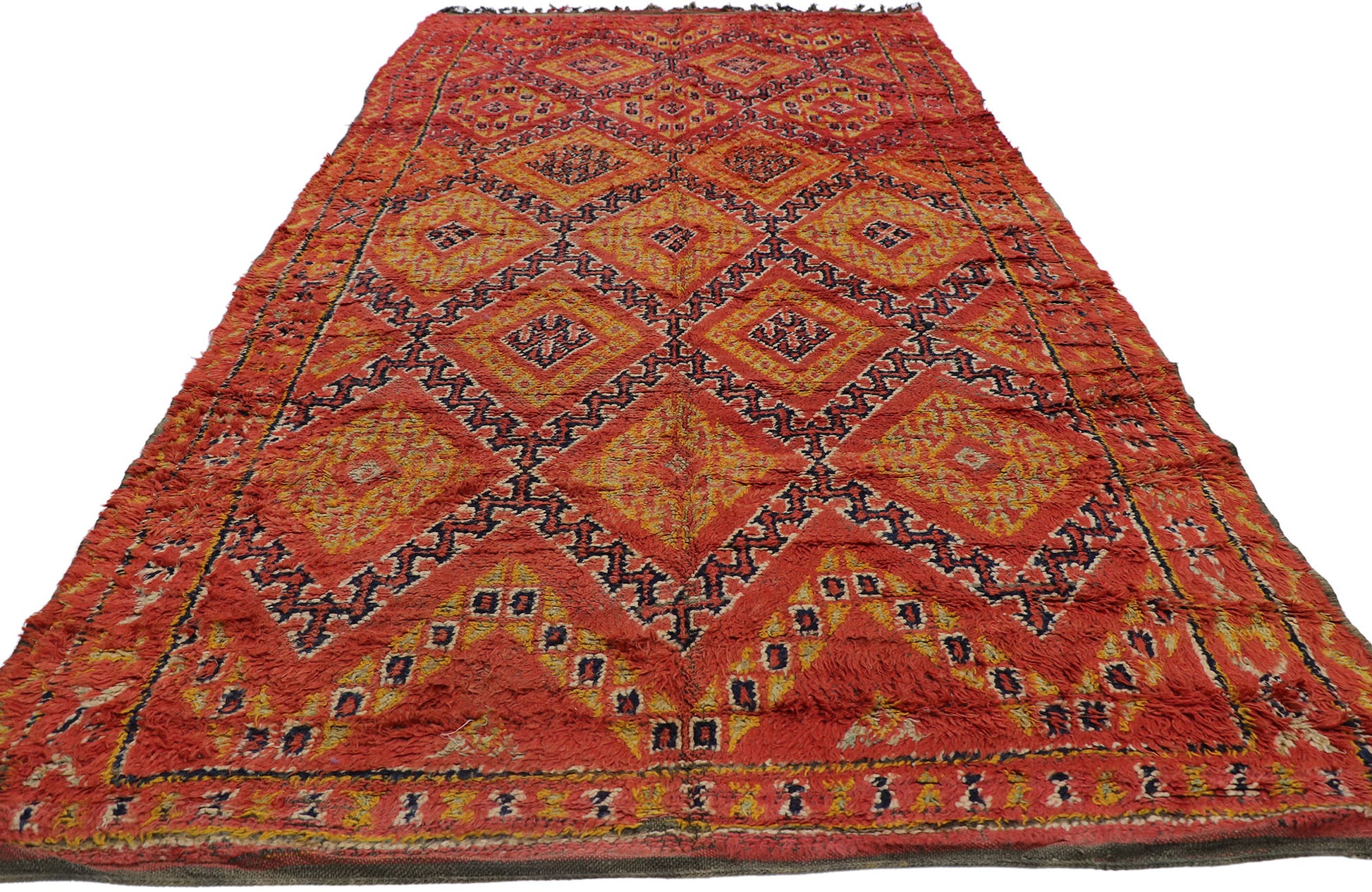 6 x 11 Vintage Red Moroccan Rug 21505