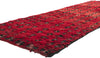 4 x 9 Vintage Red Beni Mrirt Moroccan Rug 21508