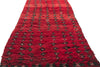 4 x 9 Vintage Red Beni Mrirt Moroccan Rug 21508