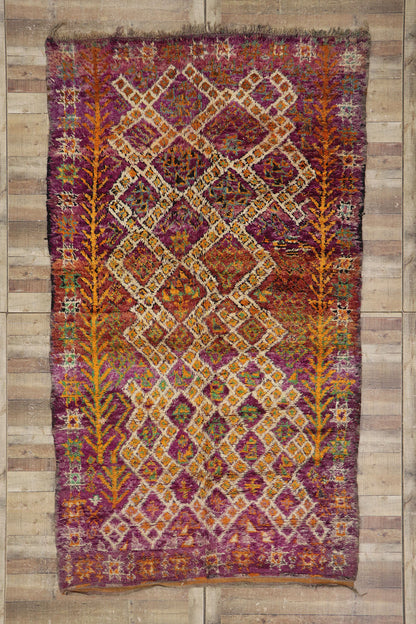 6 x 11 Vintage Purple Beni MGuild Moroccan Rug 21510