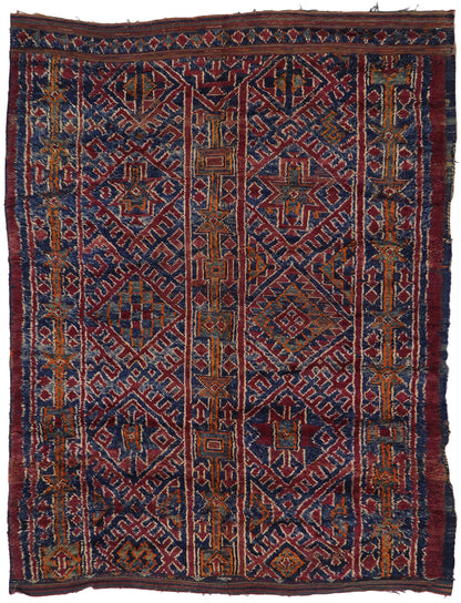 7 x 8 Vintage Moroccan Rug 21512