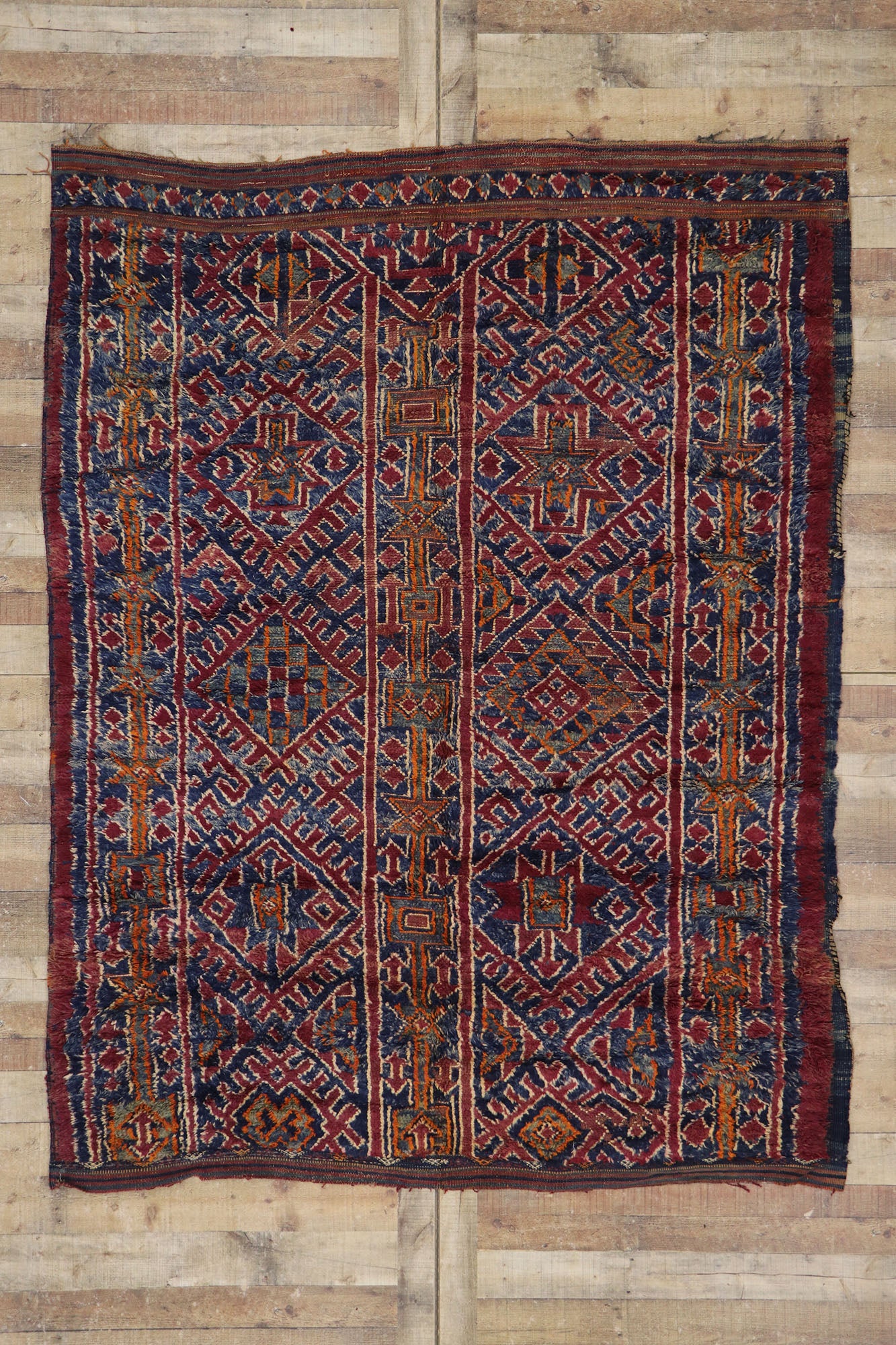 7 x 8 Vintage Moroccan Rug 21512