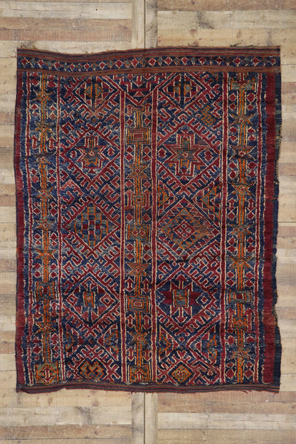 7 x 8 Vintage Moroccan Rug 21512