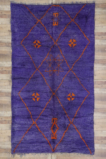 6 x 11 Vintage Purple Beni Mrirt Moroccan Rug 21514