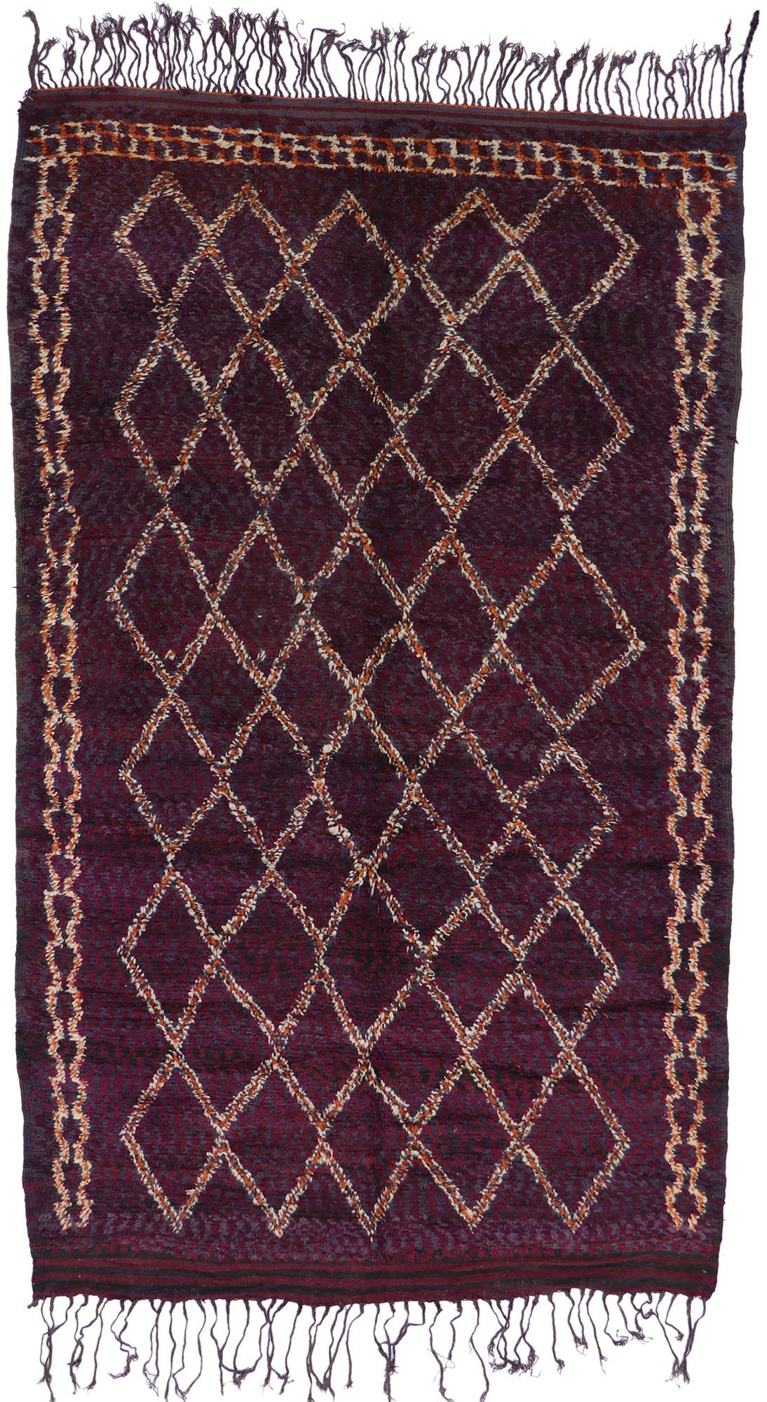 7 x 11 Vintage Beni M'Guild Moroccan Rug 21515