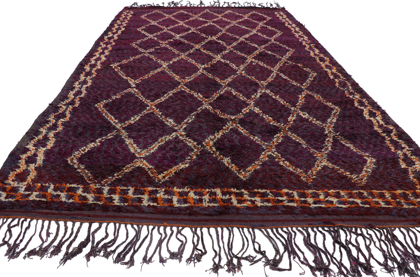 7 x 11 Vintage Beni M'Guild Moroccan Rug 21515