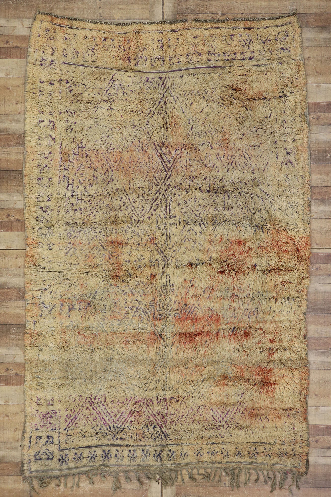 7 x 10 Vintage Beni M'Guild Moroccan Rug 21519