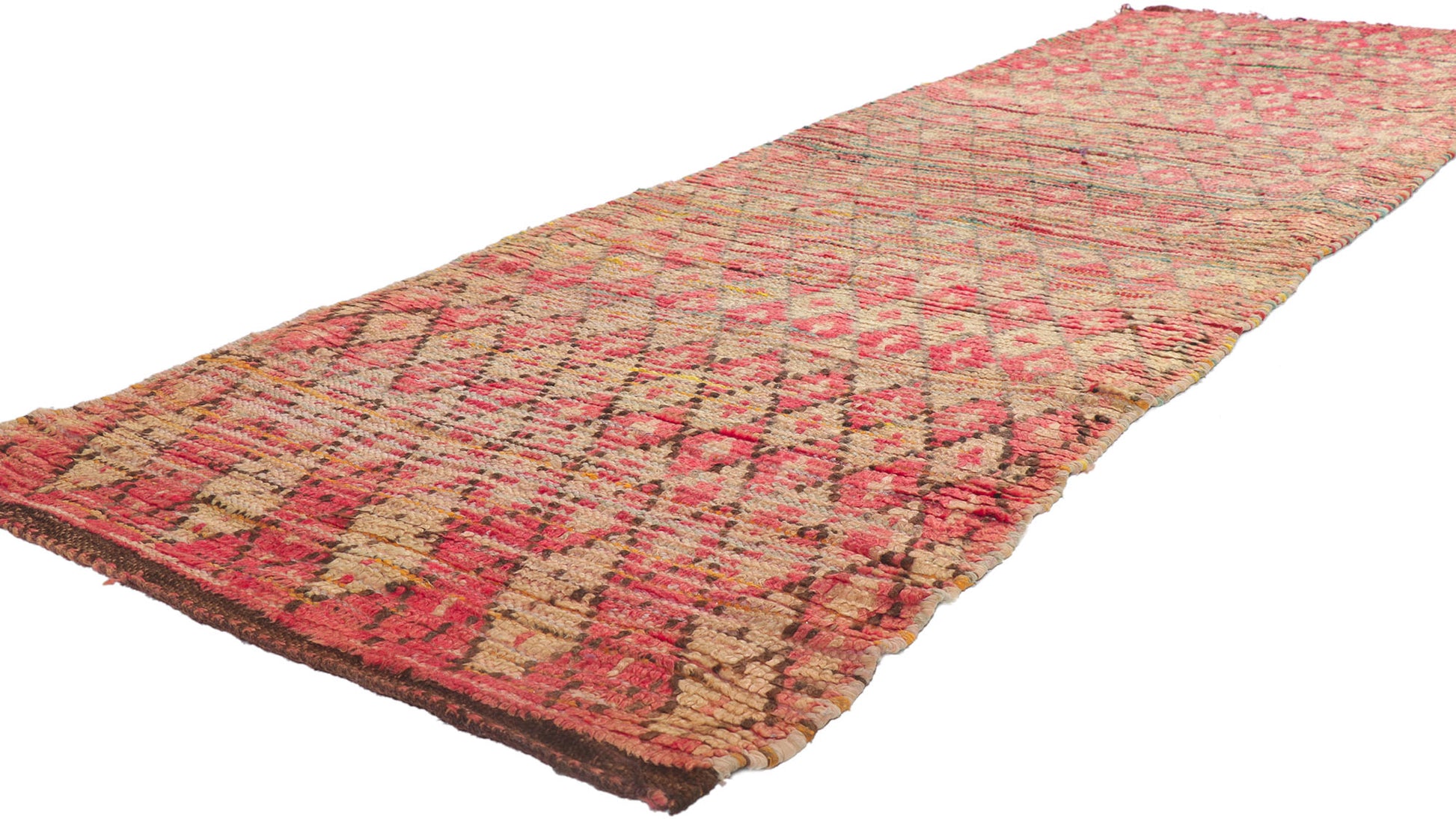 3 x 9 Vintage Moroccan Boucherouite Rag Rug 21520