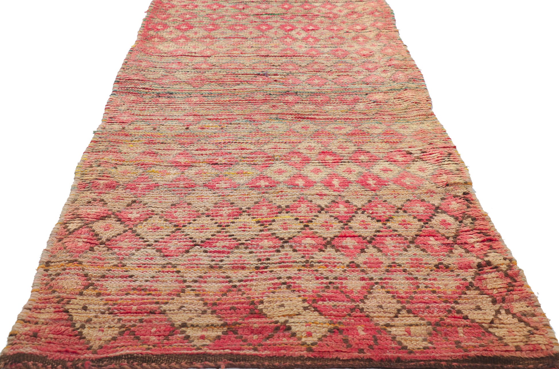 3 x 9 Vintage Moroccan Boucherouite Rag Rug 21520