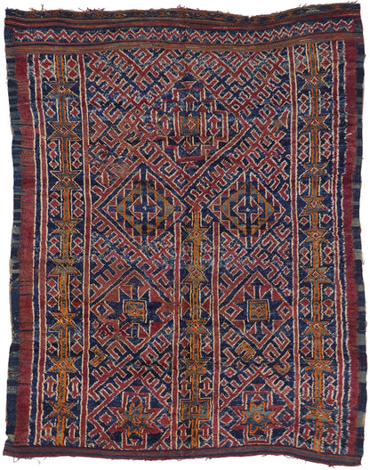 6 x 8 Vintage Beni M'Guild Moroccan Rug 21525