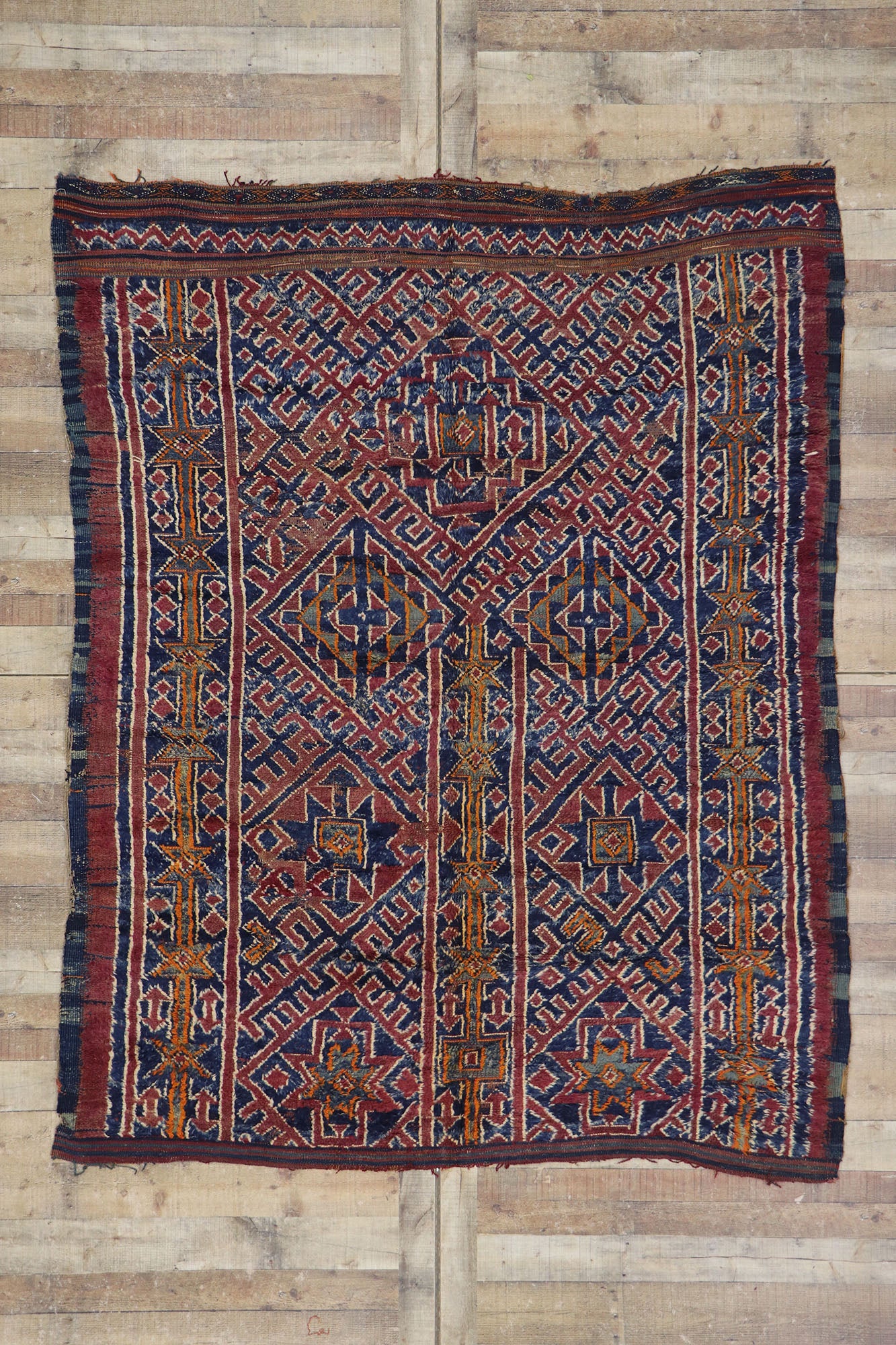 6 x 8 Vintage Beni M'Guild Moroccan Rug 21525