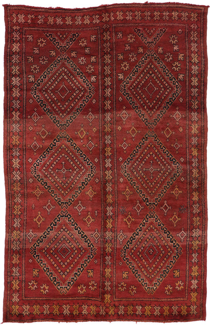 6 x 10 Vintage Red Moroccan Rug 21526