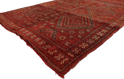 6 x 10 Vintage Red Moroccan Rug 21526