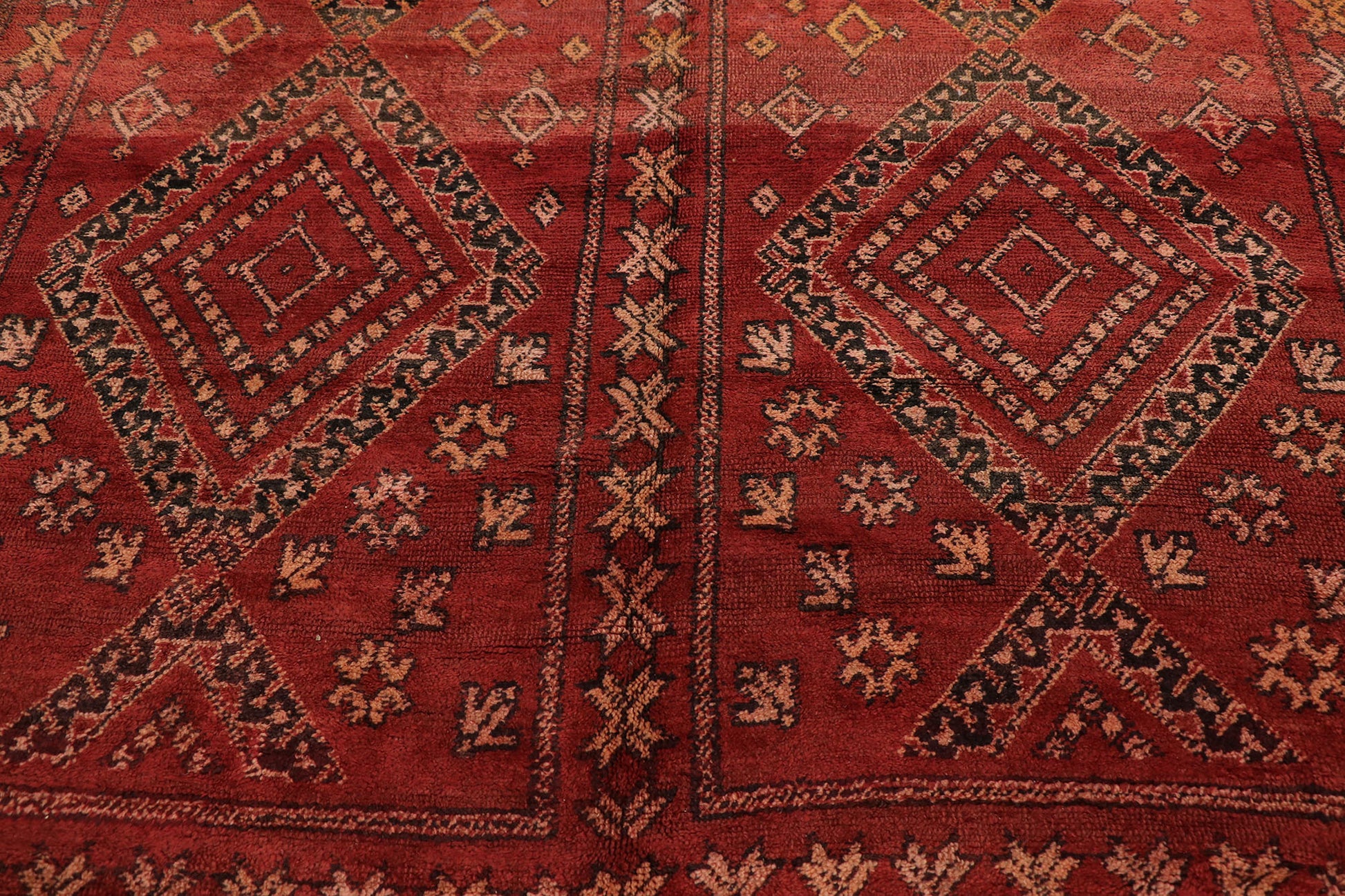 6 x 10 Vintage Red Moroccan Rug 21526