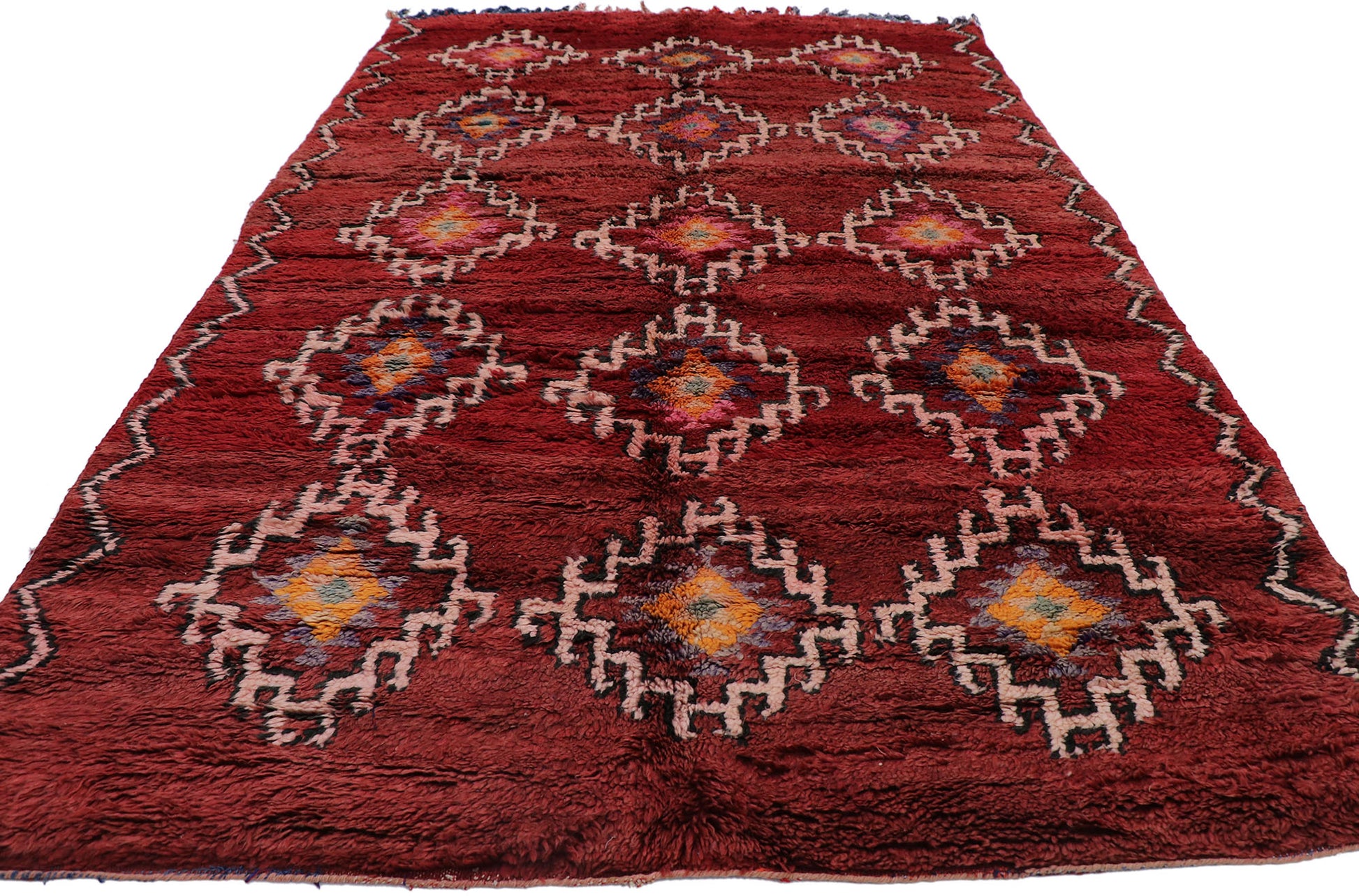 7 x 11 Vintage Red Moroccan Rug 21527