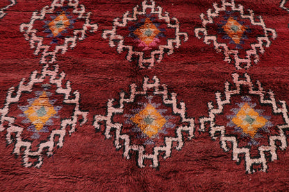 7 x 11 Vintage Red Moroccan Rug 21527