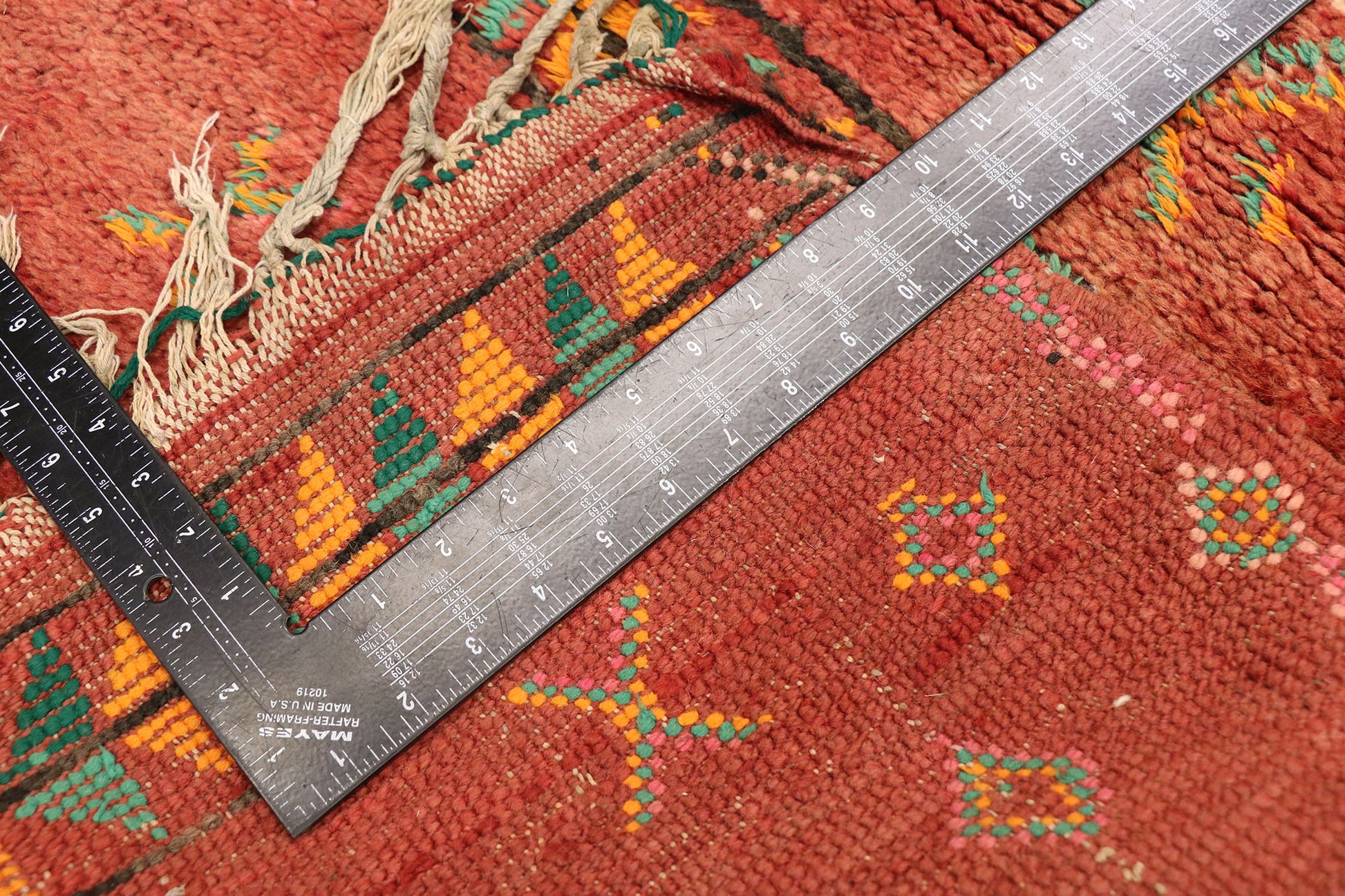 3 x 4 Vintage Red Boujad Moroccan Rug 21533