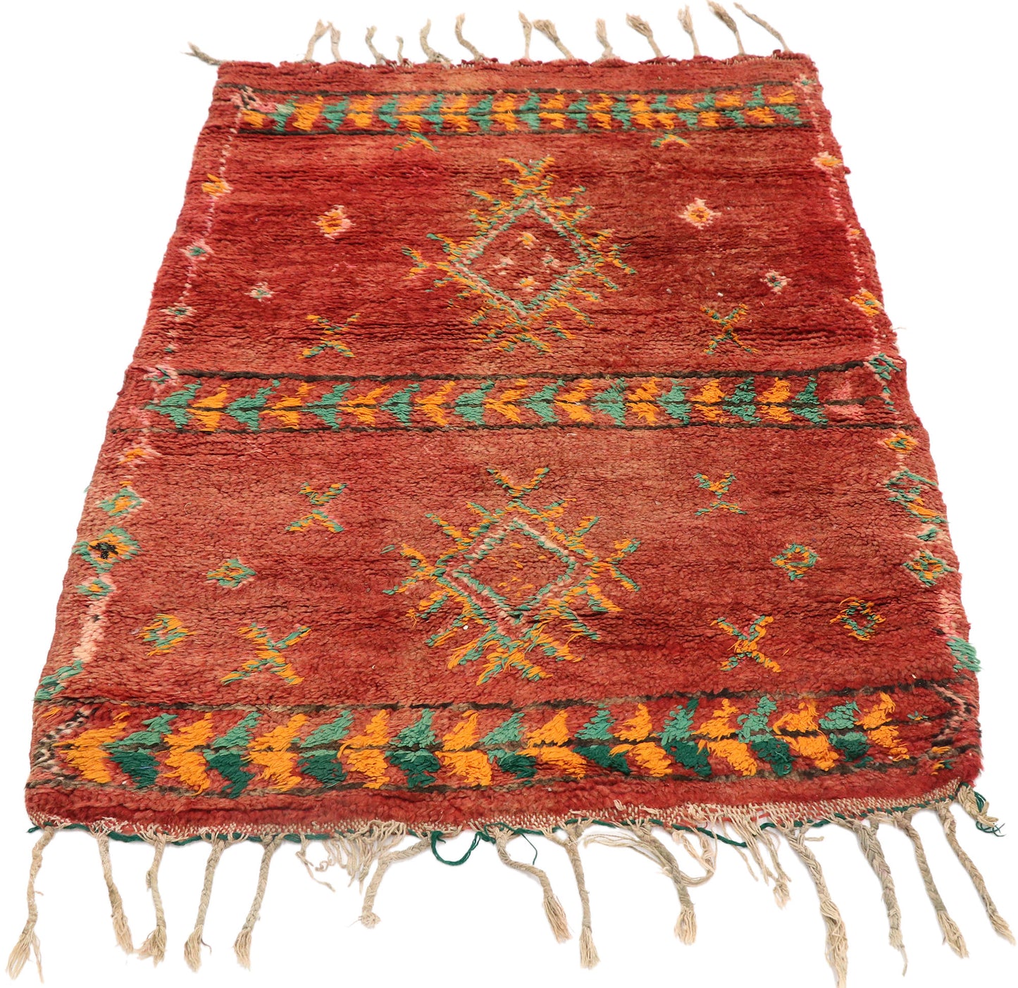 3 x 4 Vintage Red Boujad Moroccan Rug 21533