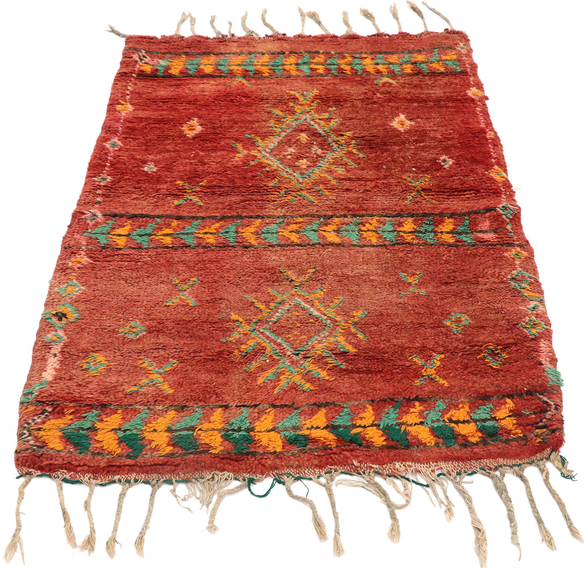 3 x 4 Vintage Red Boujad Moroccan Rug 21533