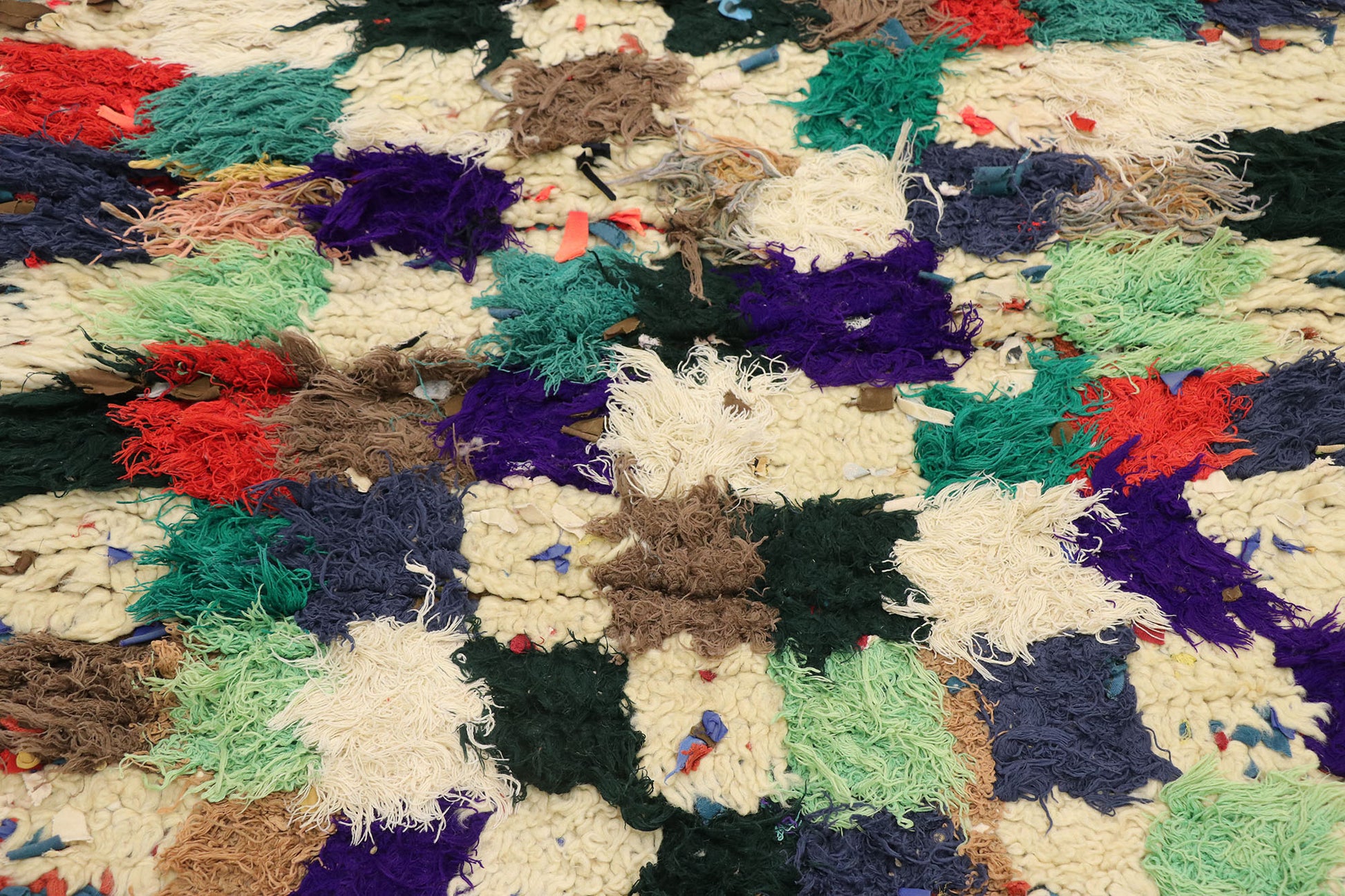 3 x 6 Vintage Moroccan Boucherouite Rug 21537
