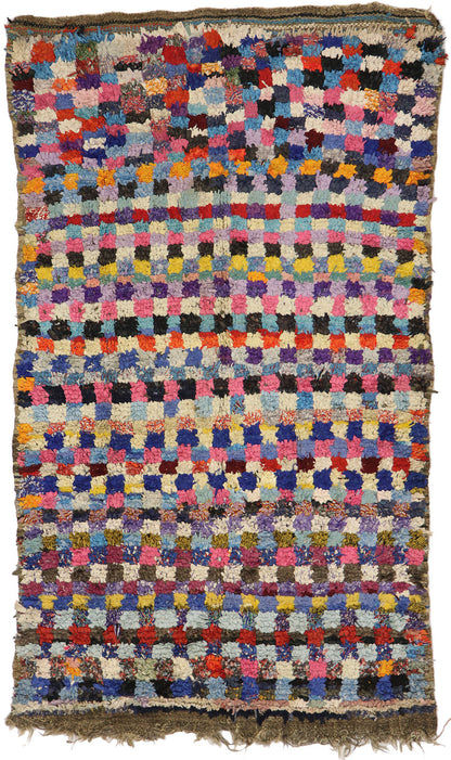 5 x 8 Vintage Moroccan Boucherouite Rug 21544