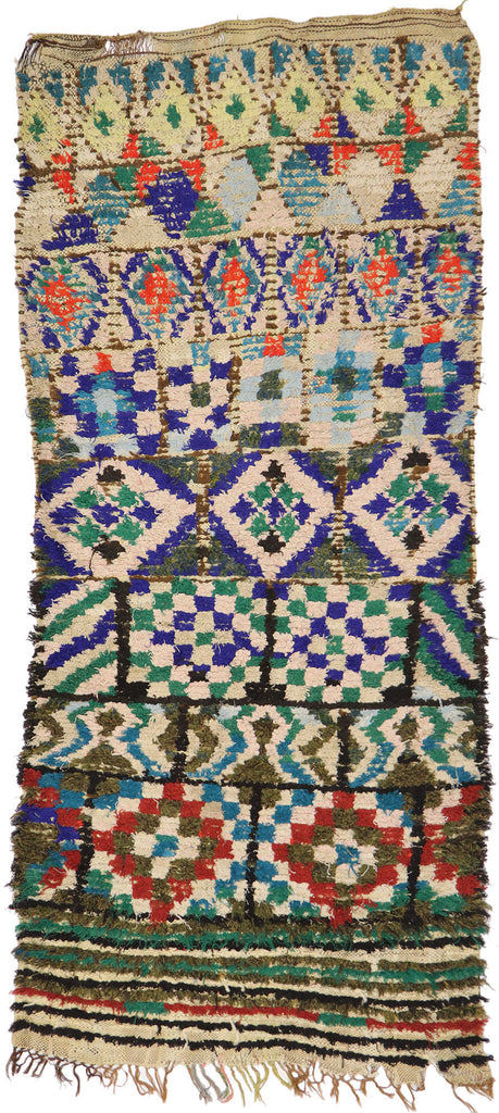 4 x 8 Vintage Moroccan Azilal Rug 21557