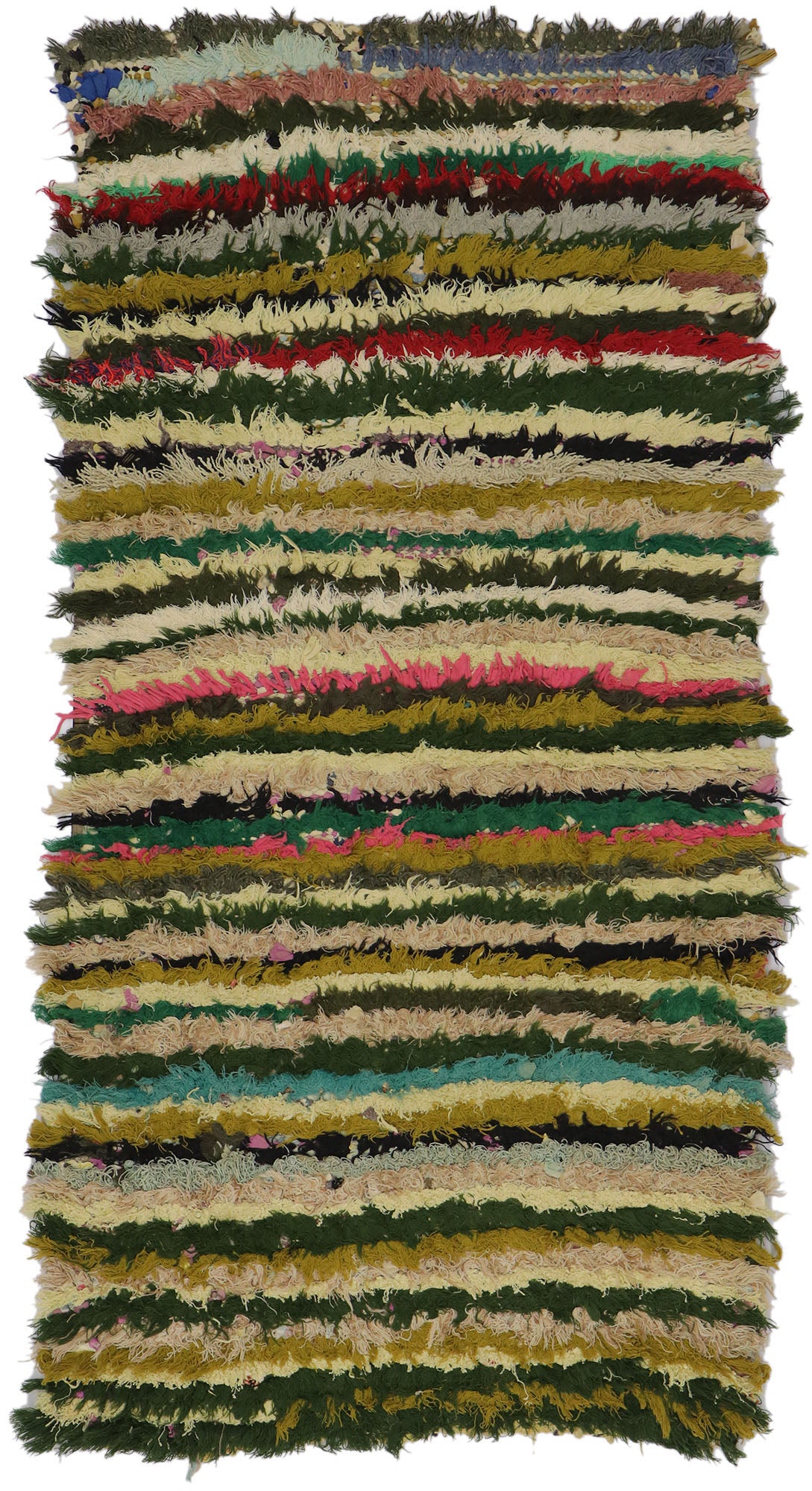 3 x 5 Vintage Moroccan Boucherouite Rug 21563
