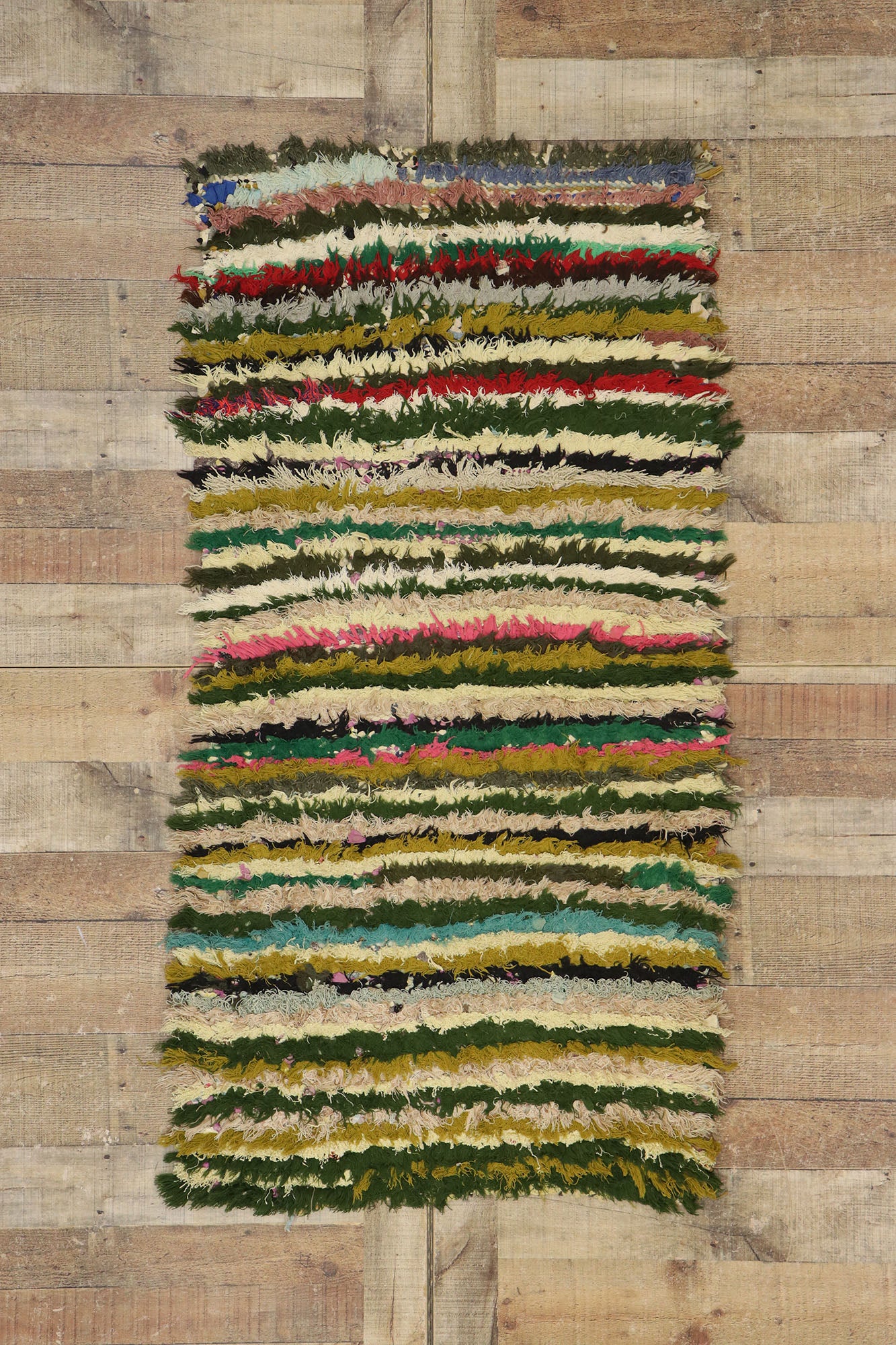 3 x 5 Vintage Moroccan Boucherouite Rug 21563