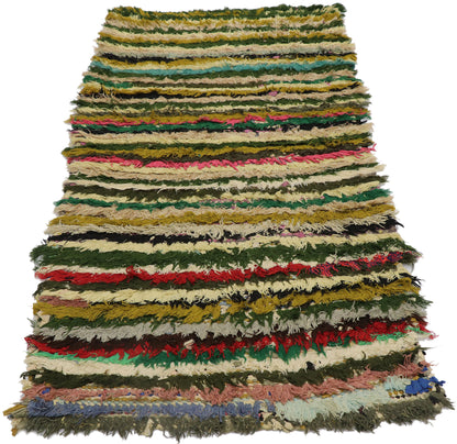3 x 5 Vintage Moroccan Boucherouite Rug 21563