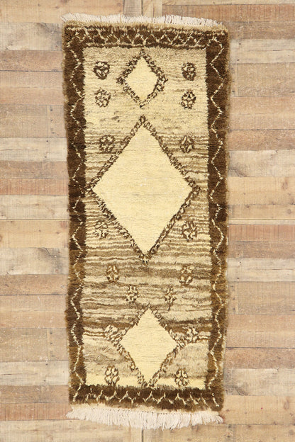 3 x 6 Vintage Neutral Moroccan Rug 21566