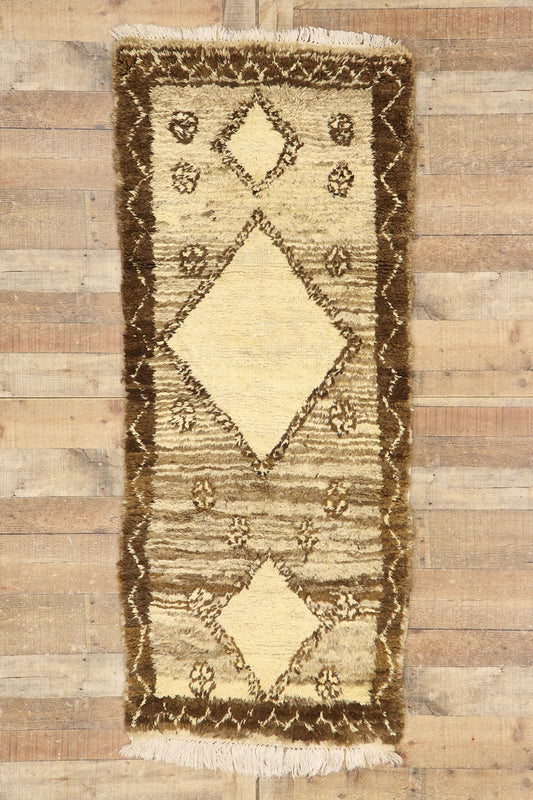 3 x 6 Vintage Neutral Moroccan Rug 21566