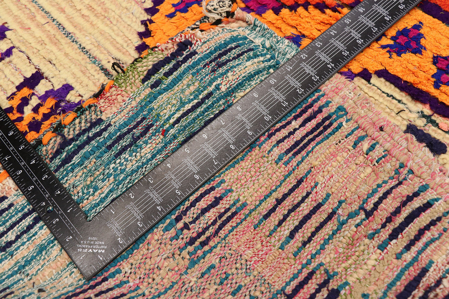 4 x 8 Vintage Moroccan Boucherouite Rug 21569