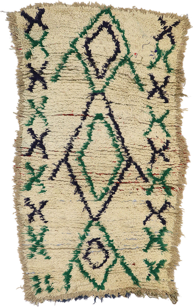 3 x 5 Vintage Moroccan Boucherouite Rug 21590