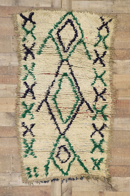 3 x 5 Vintage Moroccan Boucherouite Rug 21590