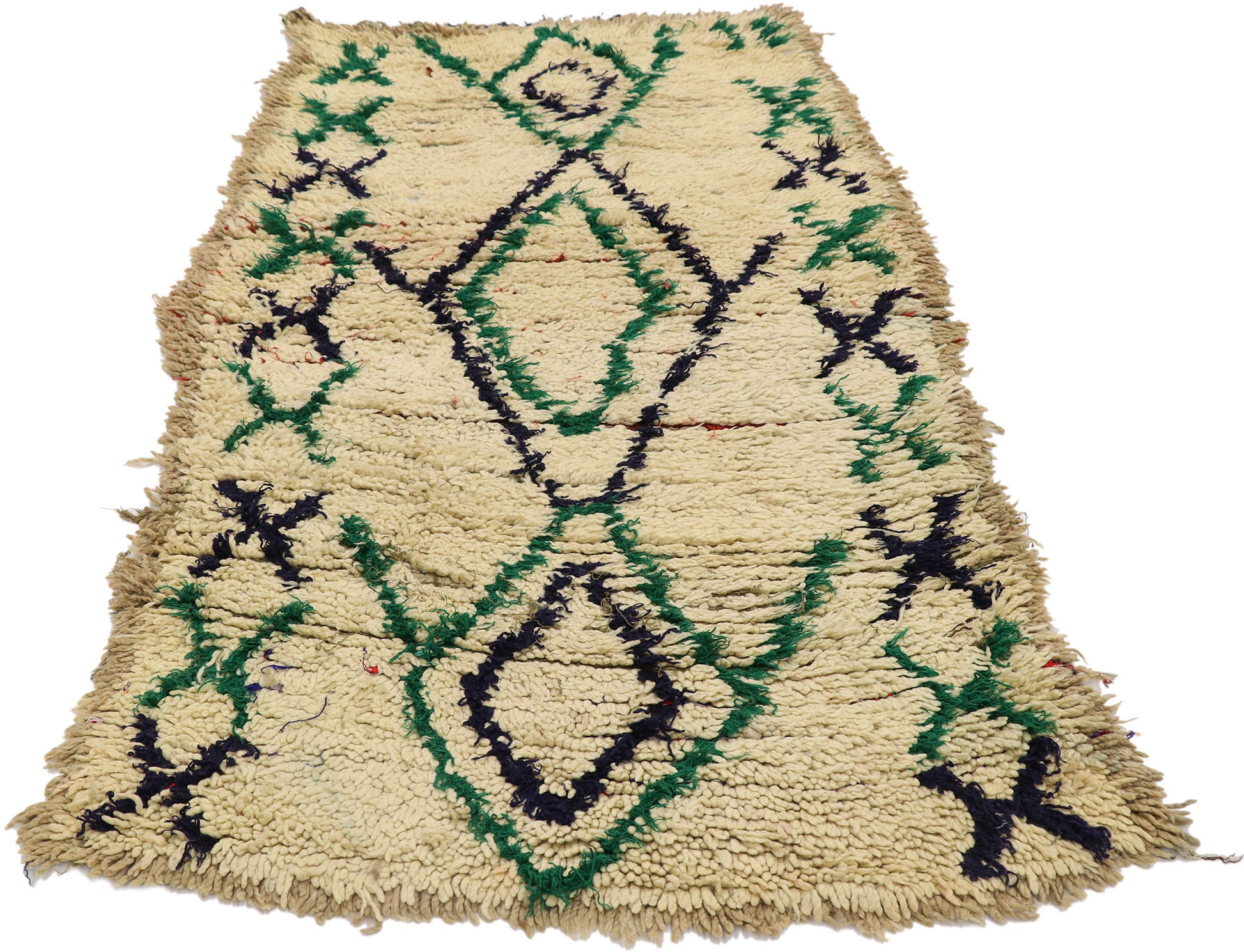 3 x 5 Vintage Moroccan Boucherouite Rug 21590