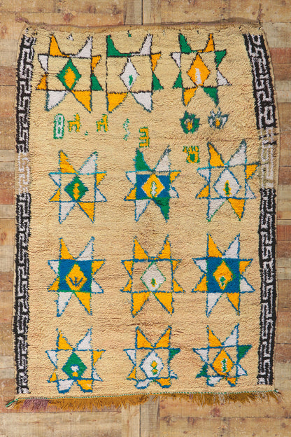 4 x 6 Vintage Moroccan Azilal Rug 21603