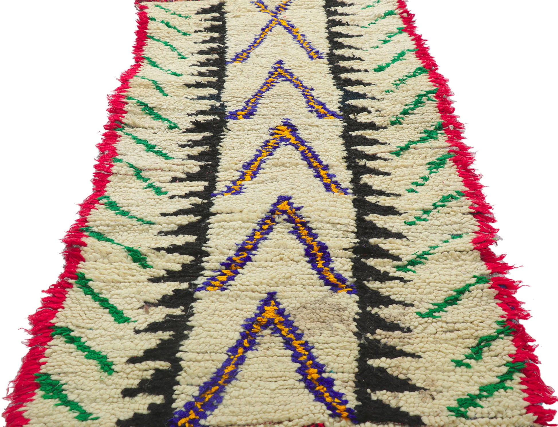 2 x 6 Vintage Moroccan Boucherouite Rug 21606