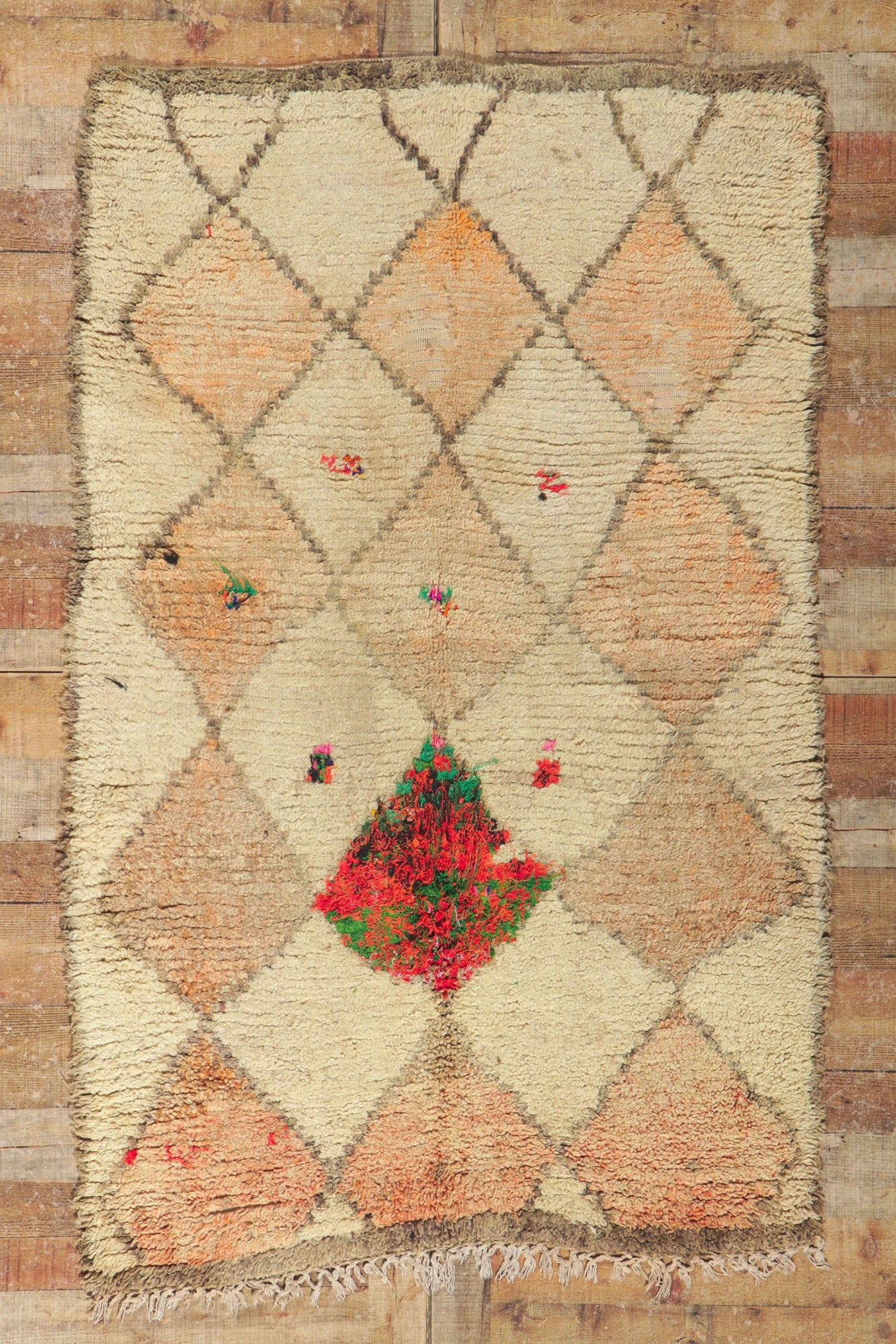4 x 6 Vintage Moroccan Azilal Rug 21613