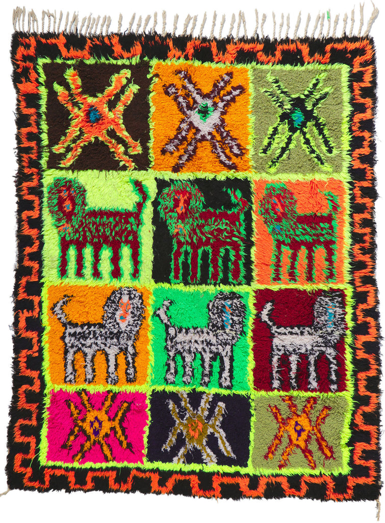 5 x 6 Vintage Moroccan Azilal Rug 21614